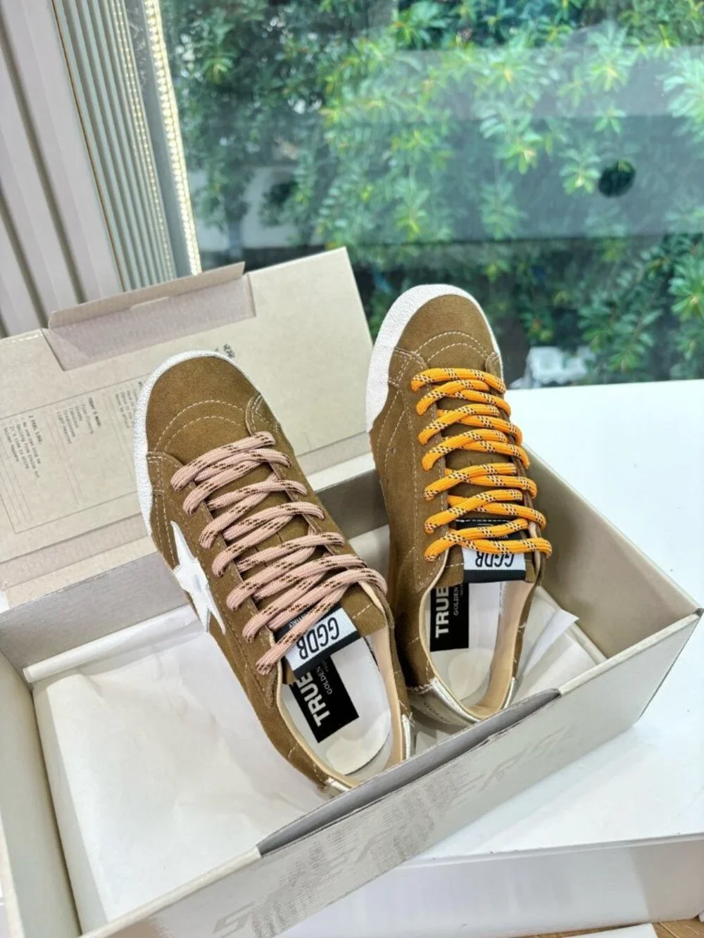 Golden Goose Tan Suede Star-Accent Sneakers - Picture 2 of 9